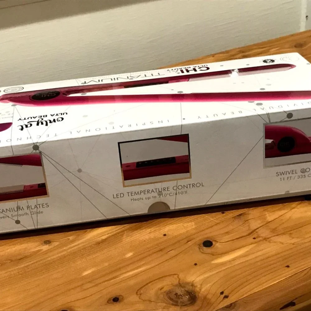 Ulta Beauty Pink Titanium Flat Iron Hair Straightener